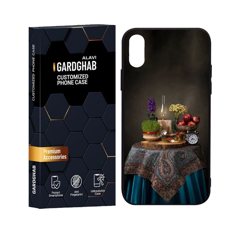 کاور گارد قاب علوی مدل دورژله ای پشت گلس ایرانی مناسب برای گوشی موبایل اپل iPhone X / XS