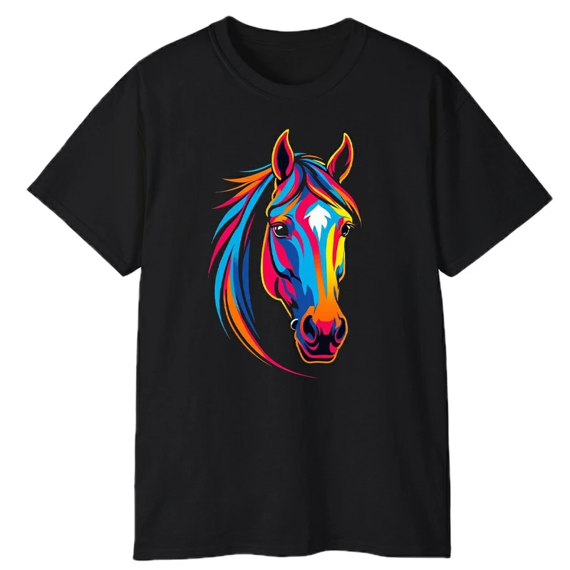 تی‌شرت آستین کوتاه مردانه پاد آفرین مدل اسب خاص