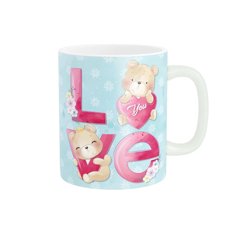 ماگ پادآفرین مدل عشق طرح قلب LOVE کد p6341