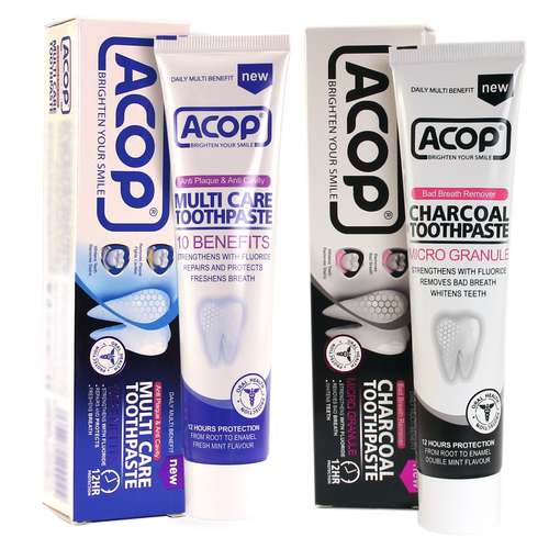 خمیر دندان آکوپ مدل مولتی کر حجم 90 میلی لیتر به همراه خمیردندان آکوپ مدل ذغالی