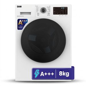 ماشین لباسشویی 8 کیلوگرم اتوماتیک سام مدل BL-Q1465W ظرفیت 8 کیلوگرم