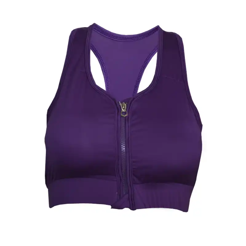 نیم تنه ورزشی زنانه  مدل بدون فنر کاپ دار جلو زیپ کدNi6205