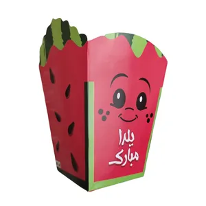 ظرف پاپ کورن طرح یلدا مبارک بسته 10 عددی