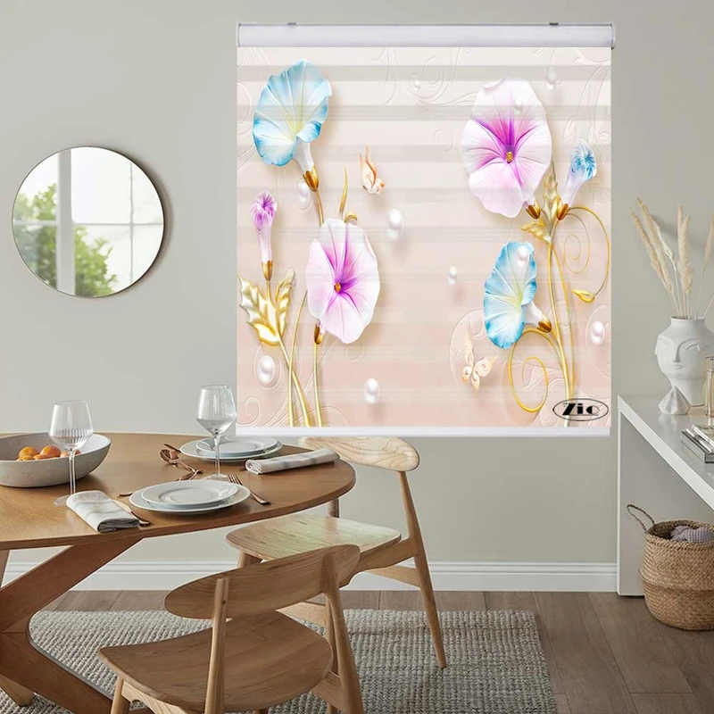 پرده زبرا زیو کد 3D1342 سایز 150x200 سانتی متر