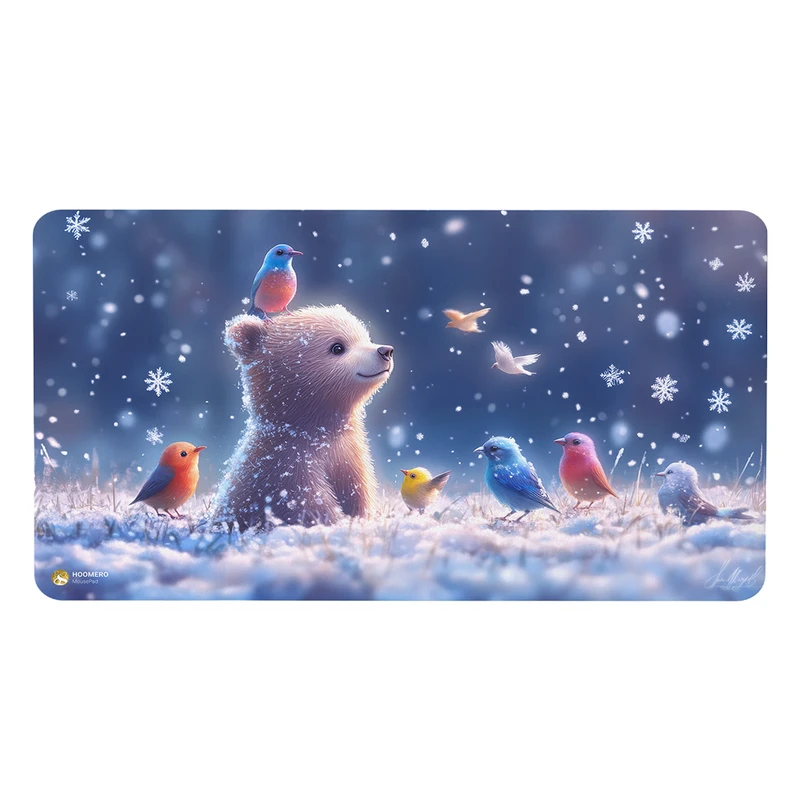 ماوس پد هومرو مدل MX2438 طرح فانتزی خرس و پرنده