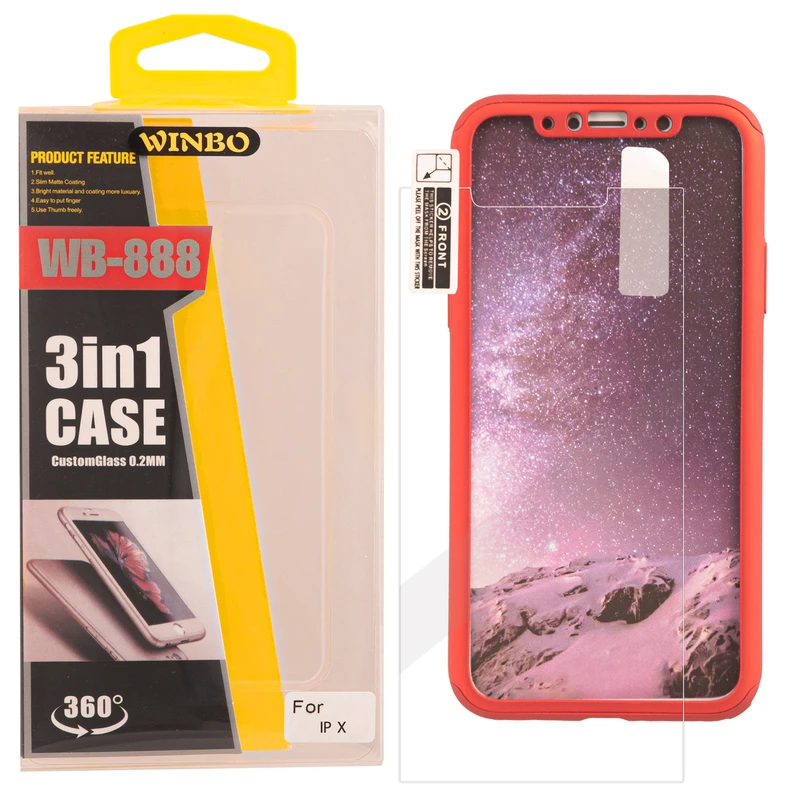 کاور 360 درجه وینبو مدل WB-888 مناسب برای گوشی موبایل اپل Iphone X/ Xs به همراه محافظ صفحه نمایش