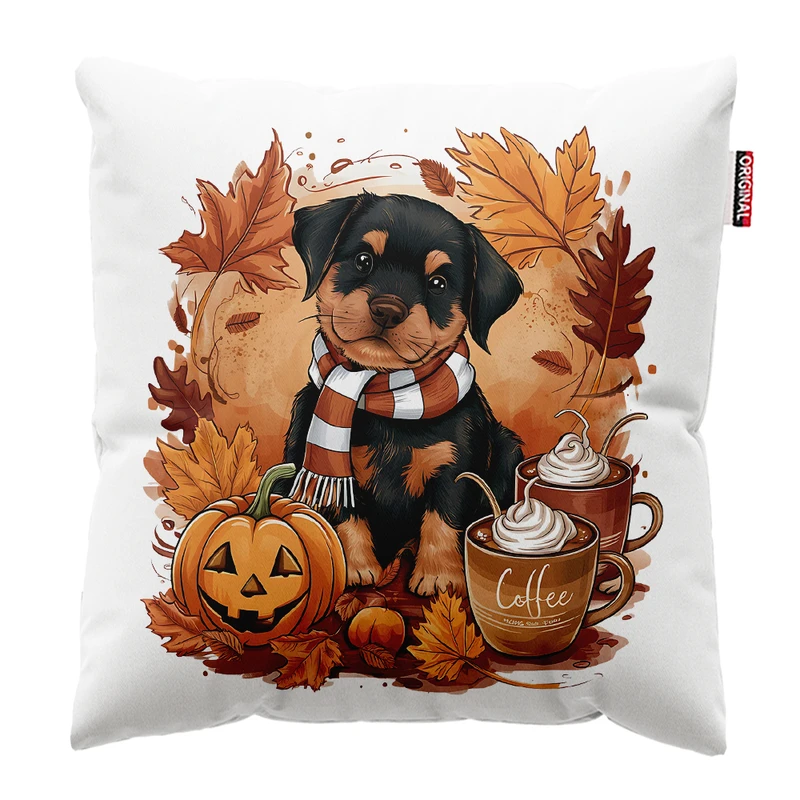 کوسن پاد آفرین مدل پاییز طرح سگ کد PK301972 سایز 30*30 سانتی متر