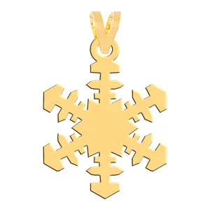 آویز گردنبند طلا 18 عیار زنانه فرشته مدل برف WNL-000549