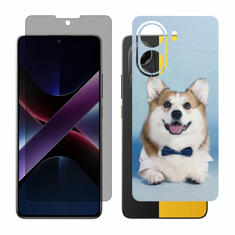 محافظ صفحه نمایش حریم شخصی گلس مدل Together مناسب برای گوشی موبایل شیائومی Poco X7 Pro به همراه برچسب پوششی پشت گوشی