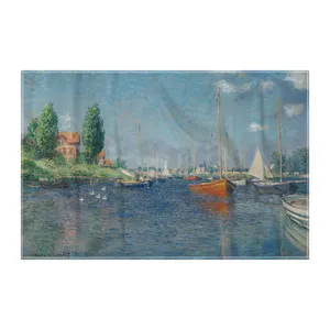 کاغذ کادو ترمه طراحان ایده مدل قایق های قرمز در آرژانتوی از مونه کد art0225 سایز 57x37 سانتی متر