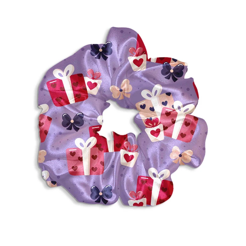 کش مو زنانه مدل اسکرانچی طرح هدیه SCH0137