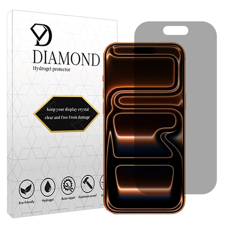 محافظ صفحه نمایش حریم شخصی دیاموند مدل Tough مناسب برای گوشی موبایل اپل iPhone 17 Pro