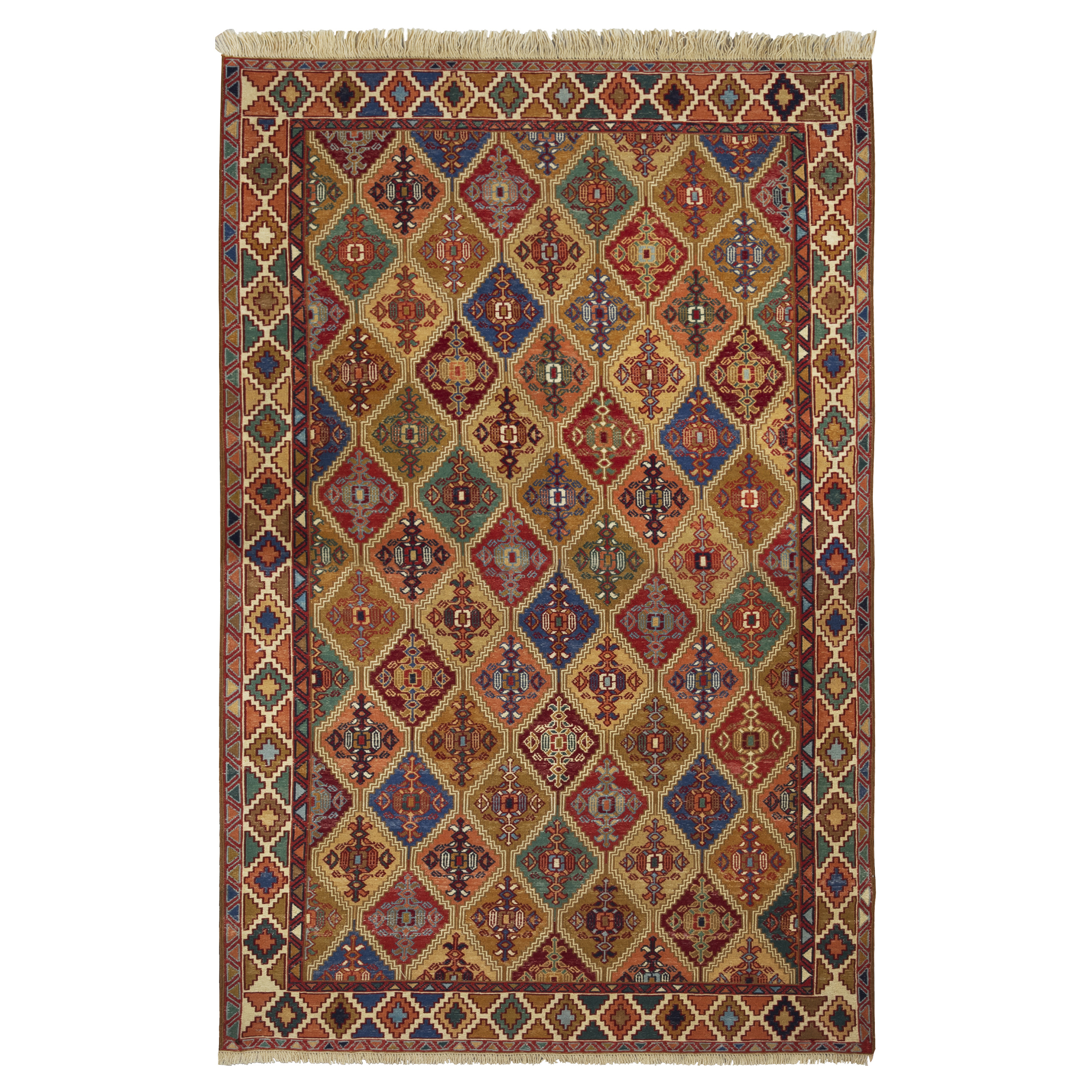 گلیم دستباف دو و نیم متری طرح خشتی مدل H61