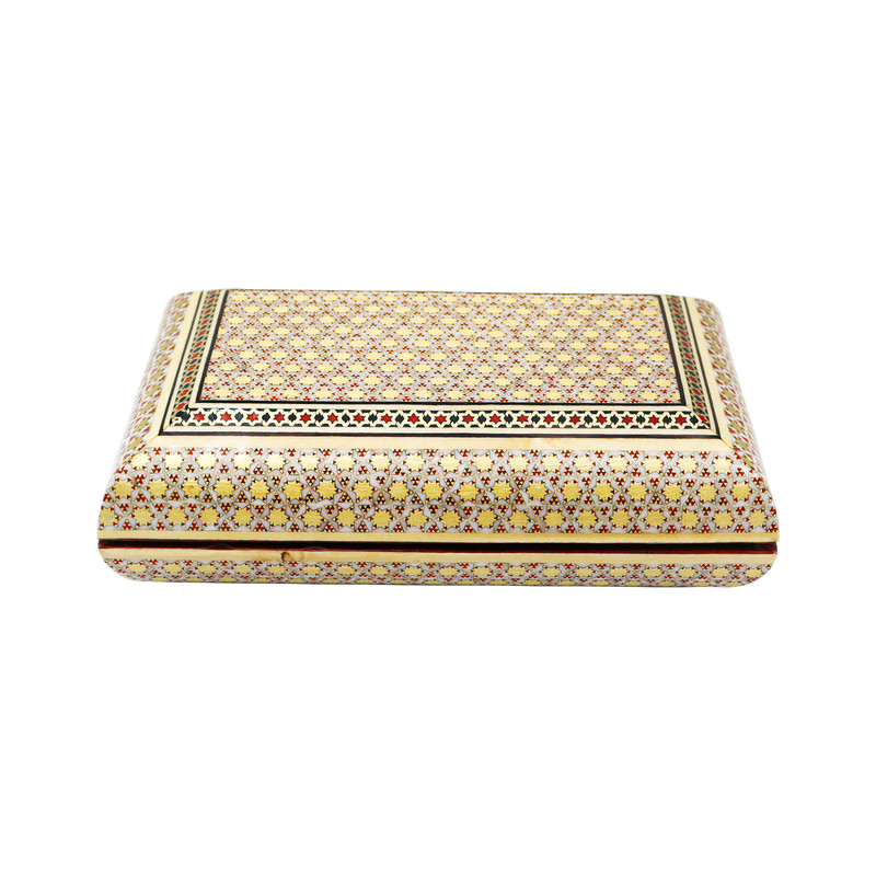 جعبه جواهرات خاتم کاری مدل تمام خاتم پرسیم کد 16p10HQ3f3