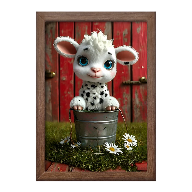 تابلو خندالو طرح گوسفند کیوت کد F12801