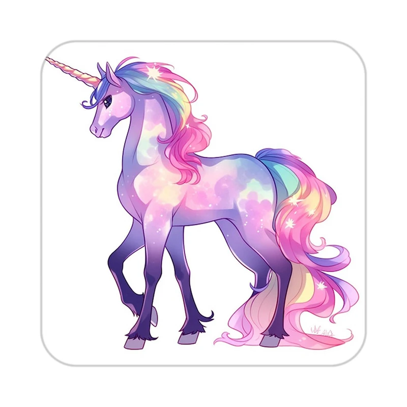 زیر لیوانی کاکتی طرح اسب تک شاخ و یونیکورن مدل mp33068