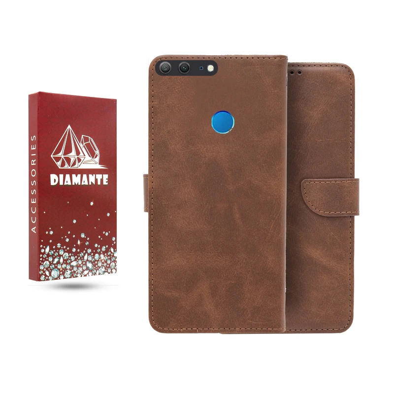 کیف کلاسوری دیامانته مدل چرم مناسب برای گوشی موبایل  آنر 9 Lite