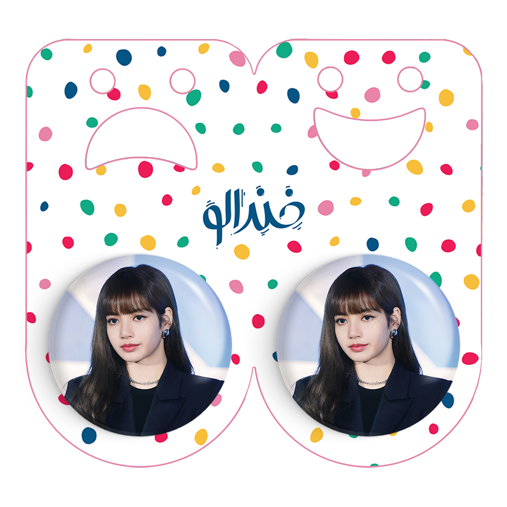 پیکسل خندالو مدل لیسا بلک پینک کد 14229 به همراه مگنت