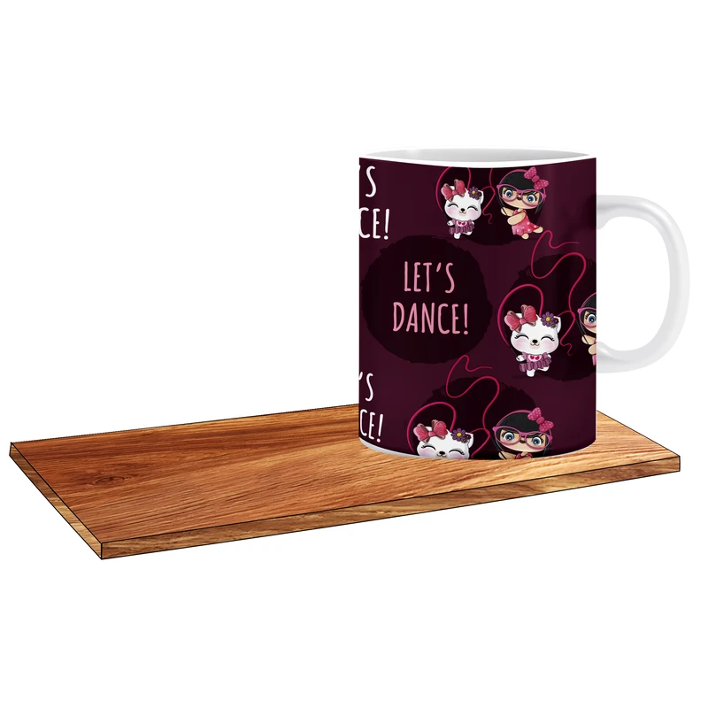 ماگ ال ایکس پی طرح کادوی دخترانه فانتزی کد 173 به همراه زیر لیوانی