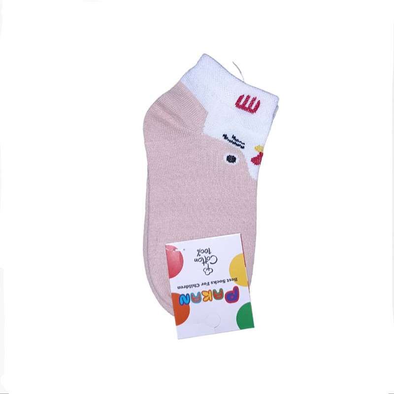 جوراب ساق کوتاه دخترانه پاکان مدل توتورو