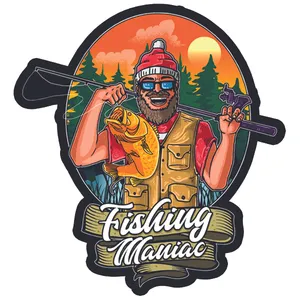 برچسب خودرو مدل fishing maniac کد 20