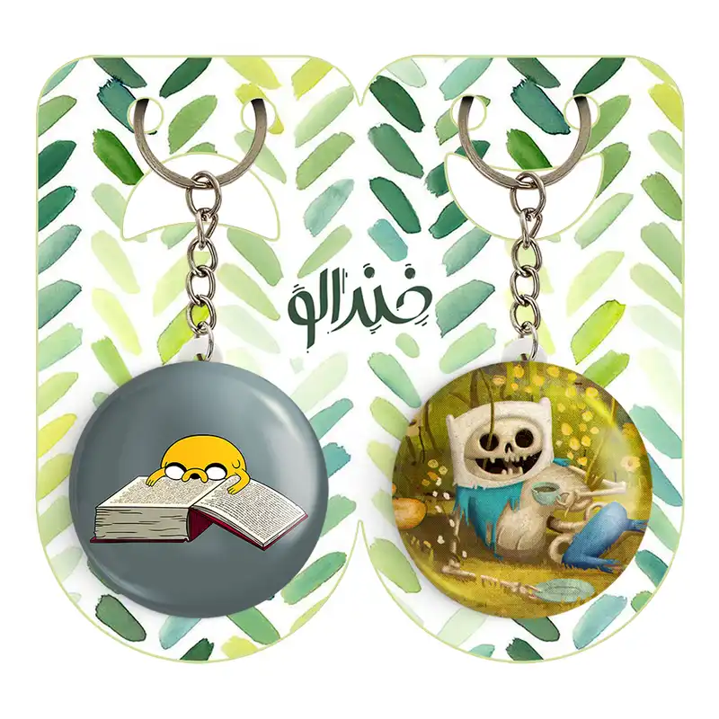 جاکلیدی خندالو مدل فین و جیک وقت ماجراجویی Adventure Time کد 2085420860 مجموعه 2 عددی