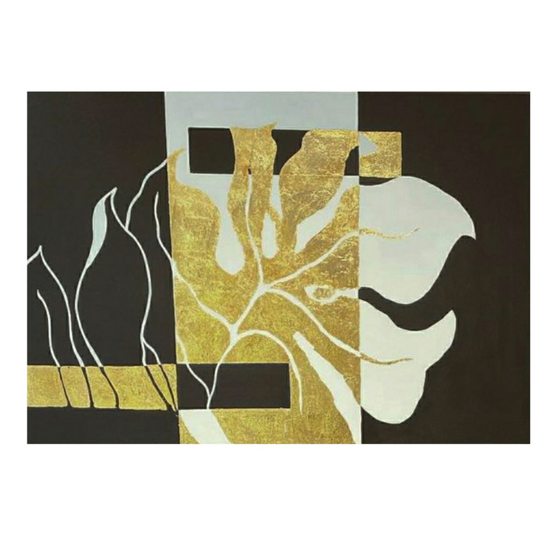 تابلو نقاشی میکس مدیا طرح هاوایی