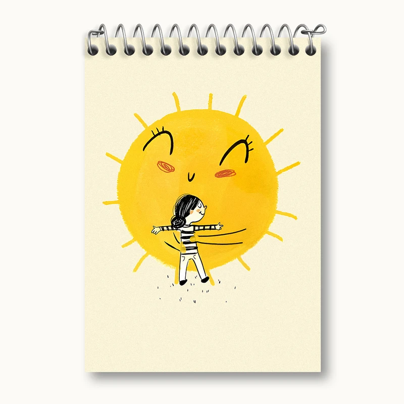 دفتر یادداشت 50 برگ خندالو طرح خورشید کیوت کد N4511