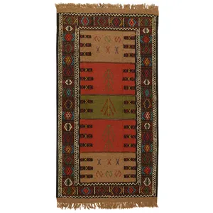 گلیم دستبافت دو متری کد 991102