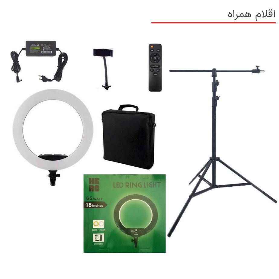 رینگ لایت هیرو مدل KY-BK-416 65W به همراه سه پایه