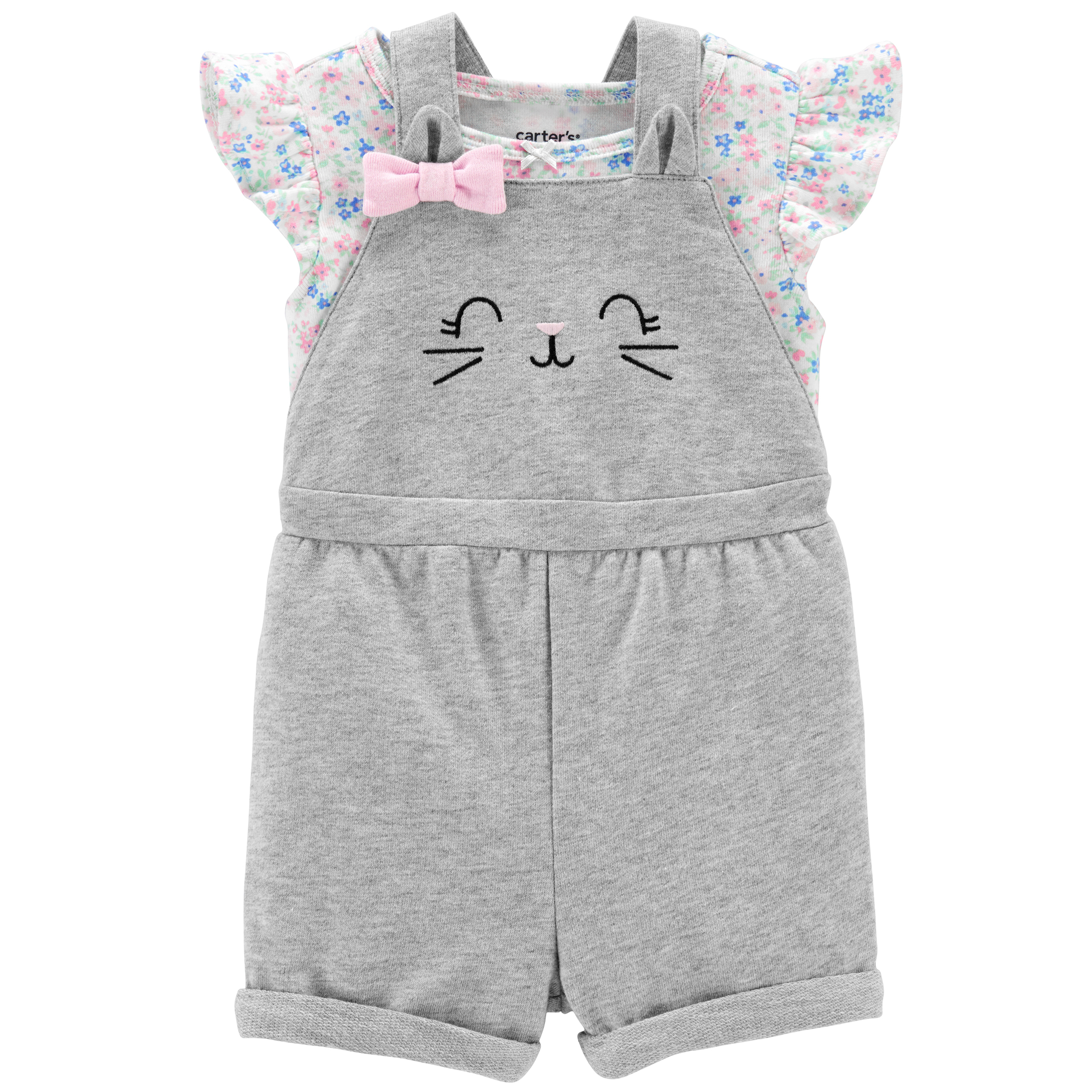 ست تی شرت و سرهمی نوزادی دخترانه کارترز مدل 1442