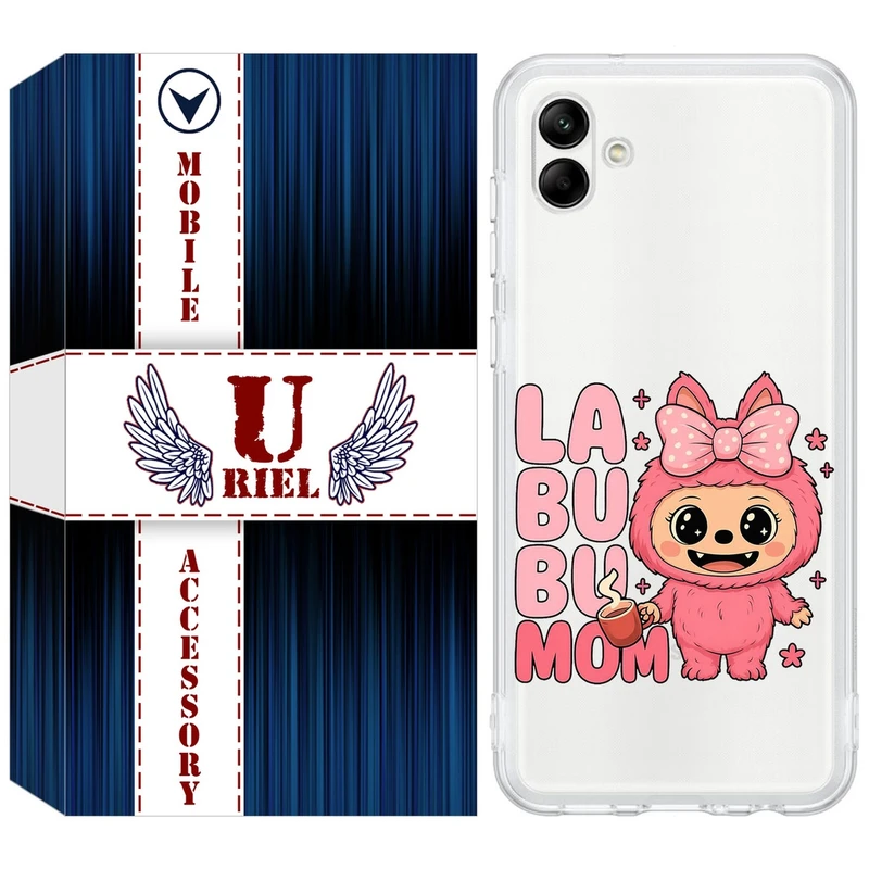 کاور یوریل مدل Clear کد 136 طرح لبوبو Labubu مناسب برای گوشی موبایل سامسونگ Galaxy A04e