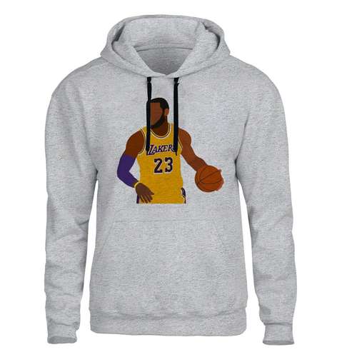 هودی مردانه مدل بسکتبال کد B514 رنگ طوسی