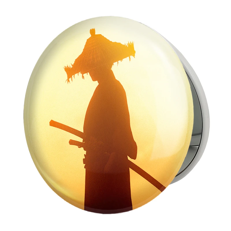 آینه جیبی خندالو طرح جین گوست آف سوشیما مدل تاشو کد 30816