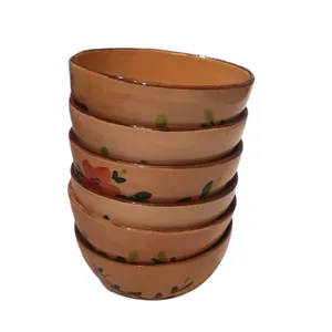 کاسه سفالی مدل سنتی کد k300 بسته 6 عددی