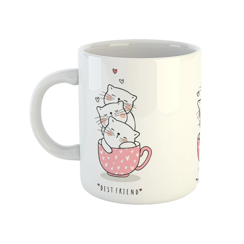 ماگ مدل گربه کیوت طرح فانتزی جذاب 9