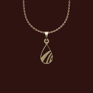 گردنبند طلا 18 عیار زنانه مدوپد مدل هندسی کد W2-1-1213