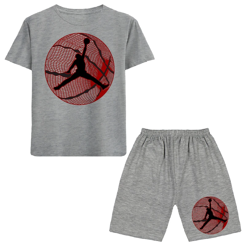 ست تی شرت و شلوارک پسرانه مدل A74