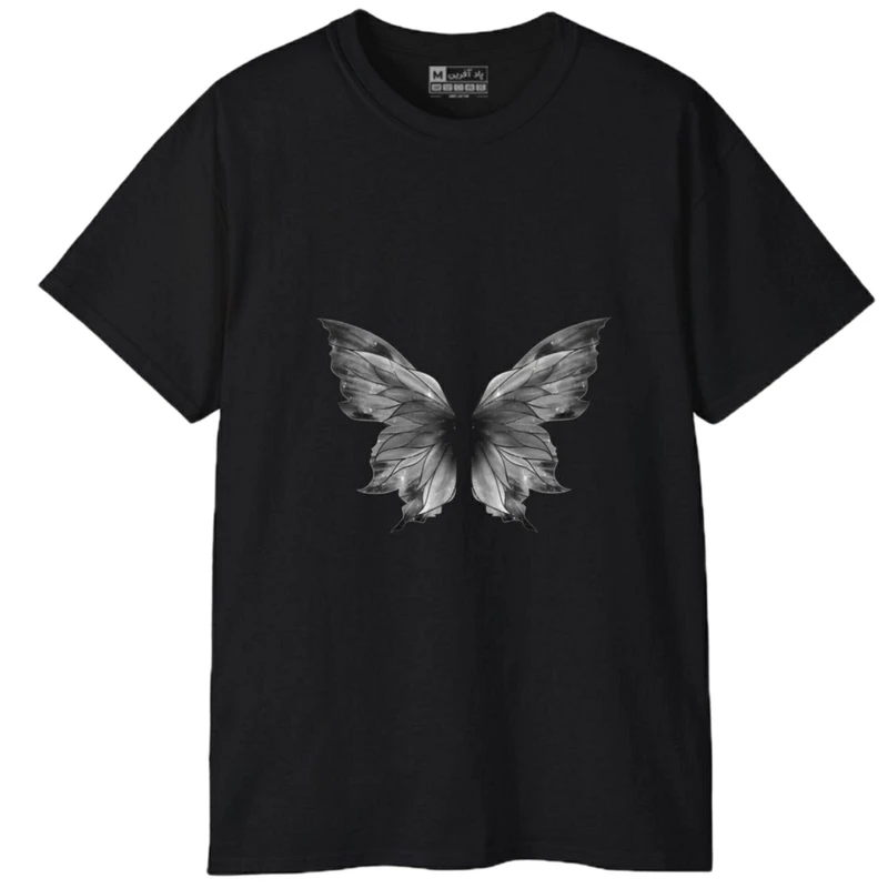 تی‌شرت آستین کوتاه مردانه پاد آفرین مدل پرنده پروانه کد 1997
