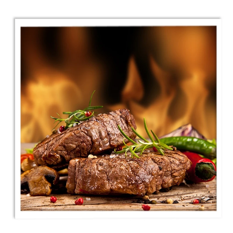 تابلو نوری بکلیت طرح استیک گوشت مدل W-S1066