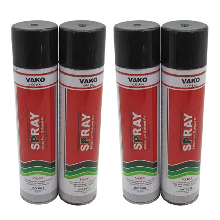اسپری رنگ مشکی واکو مدل 300ML حجم 1.200 لیتر بسته 4 عددی