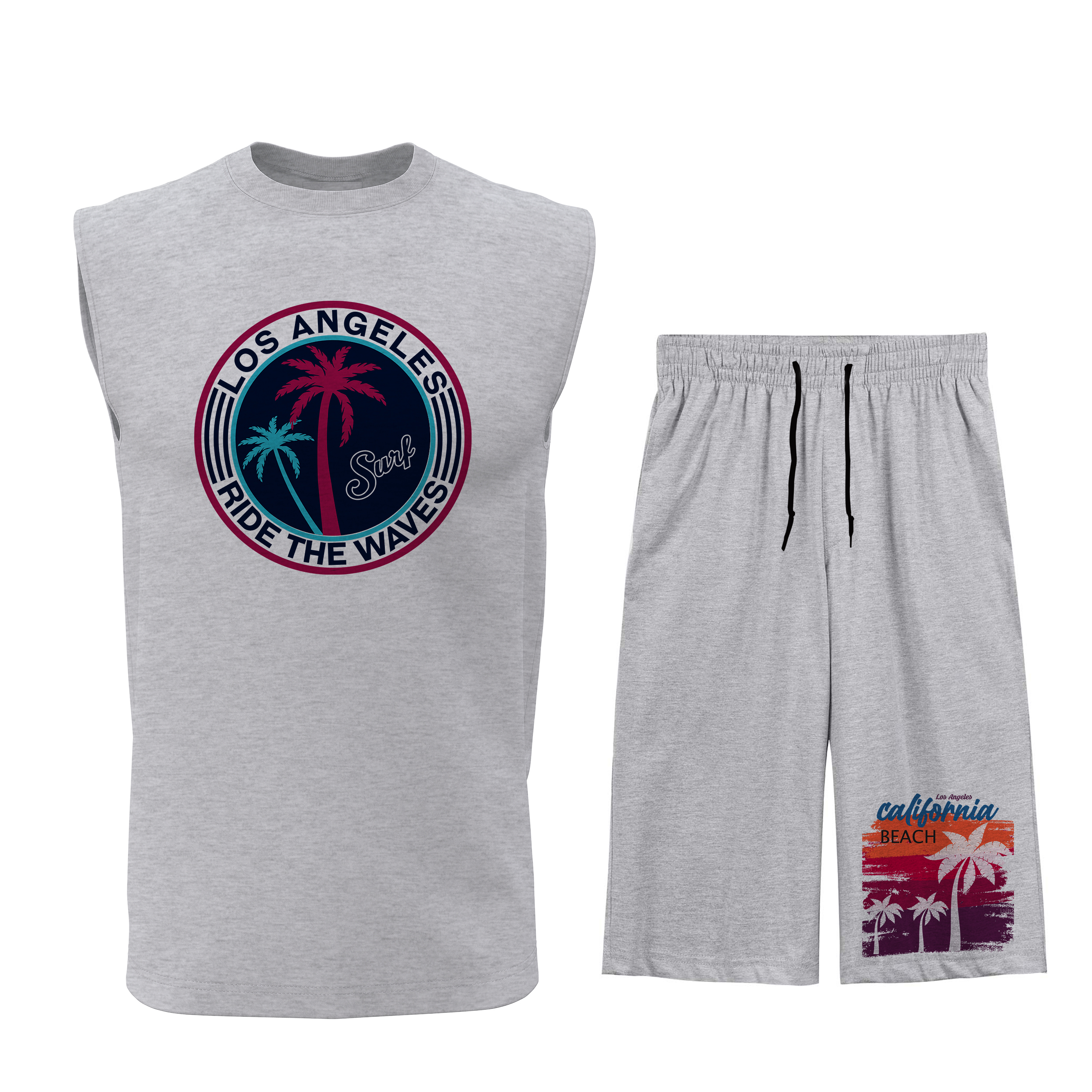 ست تاپ و شلوارک مردانه مدل L022G