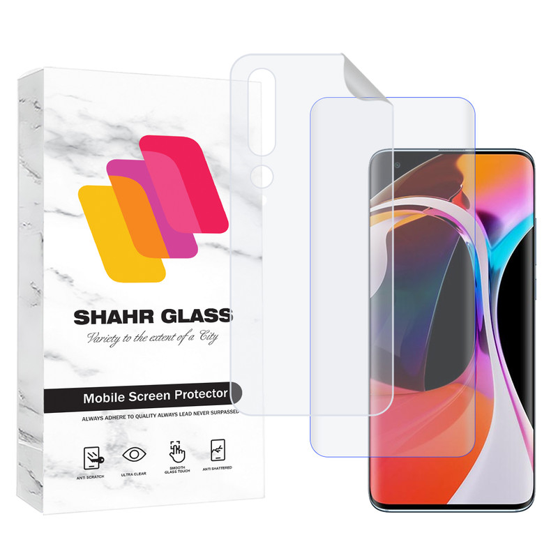 محافظ صفحه نمایش شهر گلس مدل UVNANOMTBSH مناسب برای گوشی موبایل شیائومی Mi 10 5G / Mi 10 Pro 5G به همراه محافظ پشت گوشی