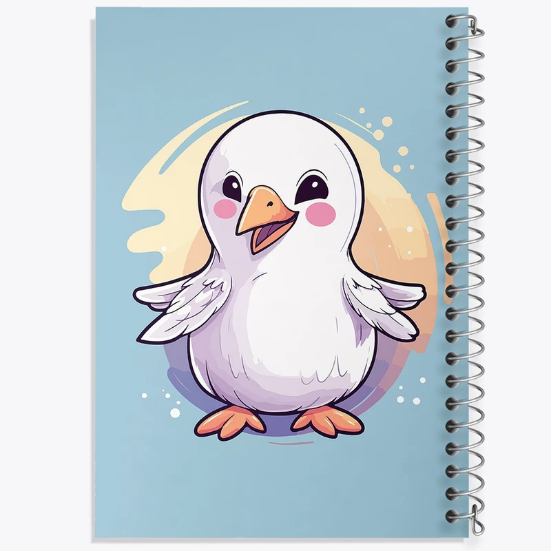 دفتر مشق 50 برگ خندالو طرح مرغ ماهی خوار کد N1436