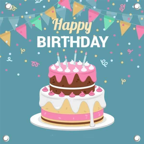 بنر تولد طرح کیک کد BnArt-64