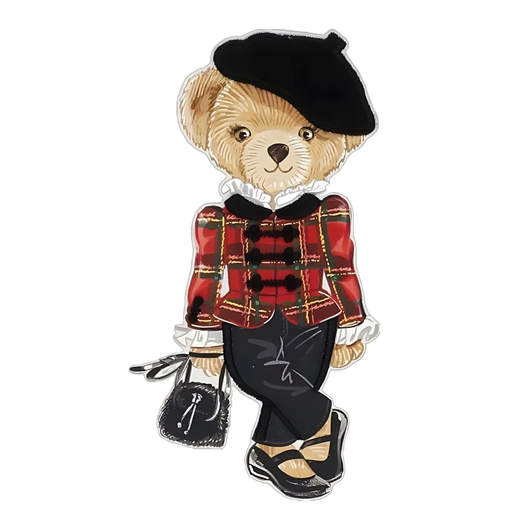 استیکر پارچه و لباس پاد آفرین مدل کارتونی طرح خرس پولو کد S3519