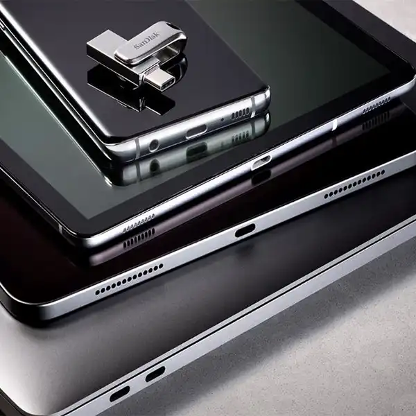 فلش مموری سن دیسک مدل Ultra Dual Drive Luxe ظرفیت 128 گیگابایت