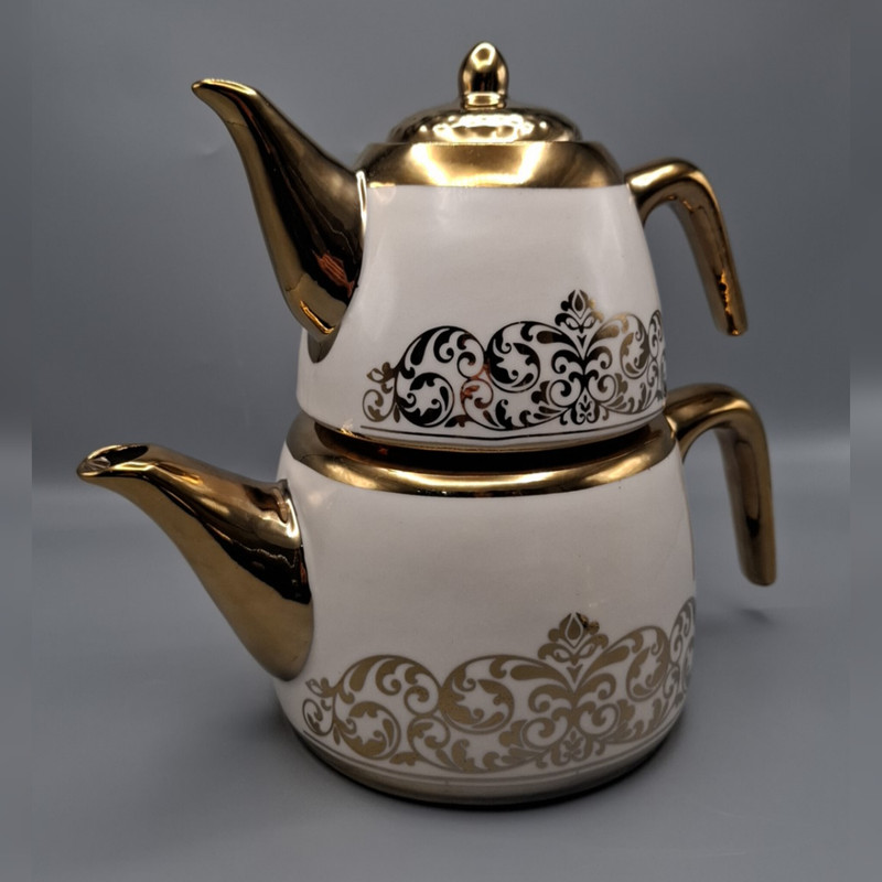 ست کتری و قوری مدل تبسم گنجایش کتری 2 لیتر گنجایش قوری 0.75 لیتر