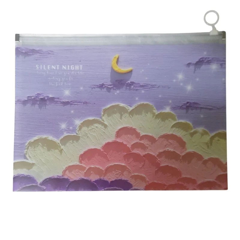 پوشه مدل برجسته زیپ دار طرح شب آرام کد 01