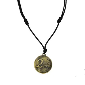 گردنبند مردانه رزالیا طرح 2 Euro مدل NM-L-69